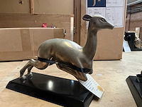 Janssen statue antilope boekensteun (2x) - afbeelding 3 van  4