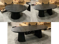 Japandi collection nola uitschuifbare coffee table black 45x80/110/140cm - afbeelding 1 van  9