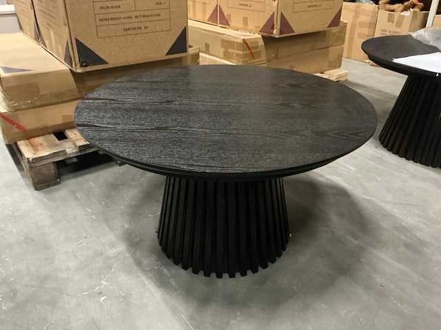 Japandi collection nola uitschuifbare coffee table black 45x80/110/140cm - afbeelding 2 van  6