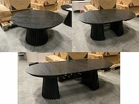 Japandi collection nola uitschuifbare coffee table black 45x80/110/140cm