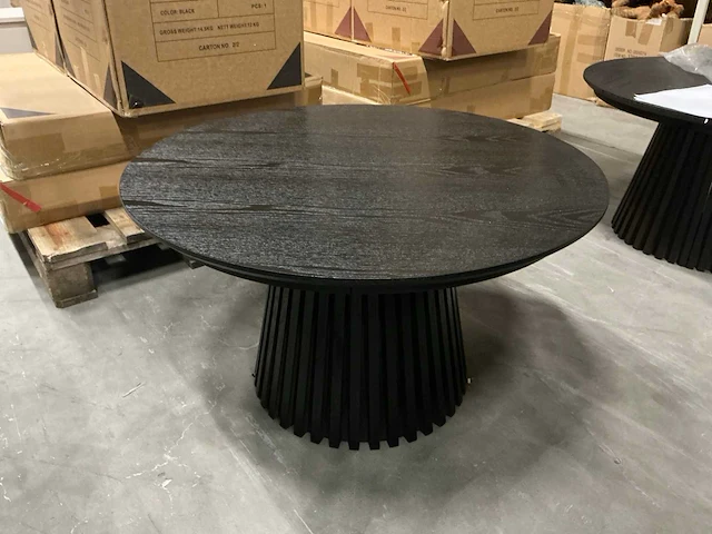 Japandi collection nola uitschuifbare coffee table black 45x80/110/140cm - afbeelding 2 van  4
