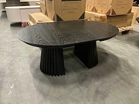 Japandi collection nola uitschuifbare coffee table black 45x80/110/140cm - afbeelding 3 van  4