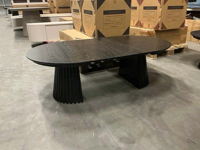 Japandi collection nola uitschuifbare coffee table black 45x80/110/140cm - afbeelding 4 van  4