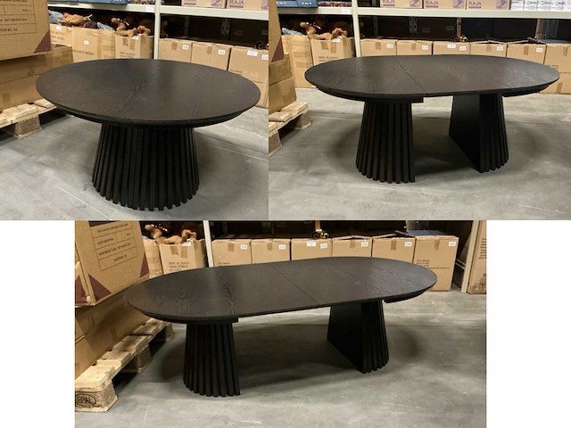 Japandi collection nola uitschuifbare coffee table dark brown 45x80/110/140cm - afbeelding 1 van  9