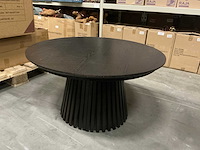 Japandi collection nola uitschuifbare coffee table dark brown 45x80/110/140cm - afbeelding 2 van  9