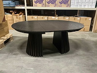 Japandi collection nola uitschuifbare coffee table dark brown 45x80/110/140cm - afbeelding 3 van  9