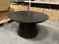 Japandi collection nola uitschuifbare coffee table dark brown 45x80/110/140cm - afbeelding 2 van  4