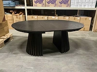 Japandi collection nola uitschuifbare coffee table dark brown 45x80/110/140cm - afbeelding 3 van  4