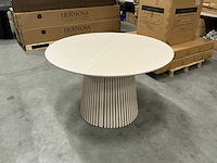 Japandi collection nola uitschuifbare eettafel 75x120/160/200cm beige - afbeelding 5 van  12