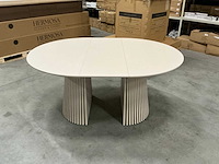 Japandi collection nola uitschuifbare eettafel 75x120/160/200cm beige - afbeelding 6 van  12