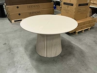 Japandi collection nola uitschuifbare eettafel 75x120/160/200cm beige - afbeelding 5 van  12