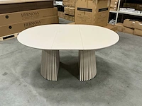 Japandi collection nola uitschuifbare eettafel 75x120/160/200cm beige - afbeelding 6 van  12