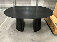 Japandi collection nola uitschuifbare eettafel 75x120/160/200cm black - afbeelding 8 van  14