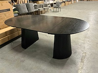Japandi collection nola uitschuifbare eettafel 75x120/160/200cm black - afbeelding 10 van  14