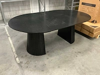 Japandi collection nola uitschuifbare eettafel 75x120/160/200cm black - afbeelding 9 van  14