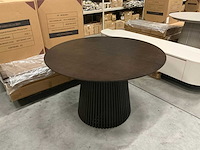 Japandi collection nola uitschuifbare eettafel 75x120/160/200cm dark brown - afbeelding 3 van  10