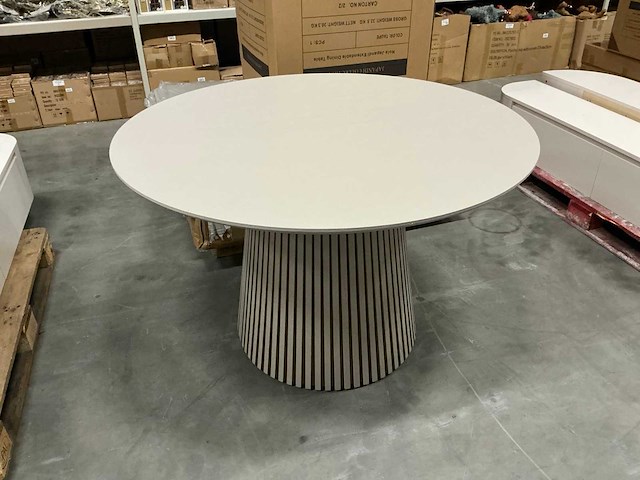 Japandi collection nola uitschuifbare eettafel 75x120/160/200cm taupe - afbeelding 2 van  7