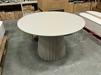 Japandi collection nola uitschuifbare eettafel 75x120/160/200cm taupe - afbeelding 2 van  7
