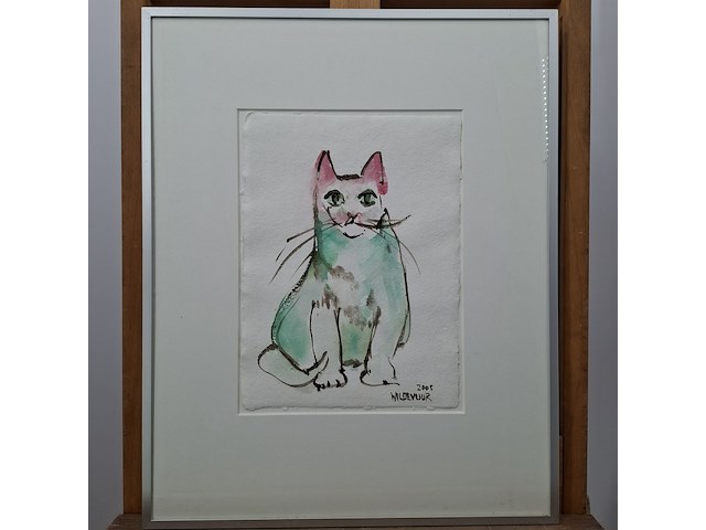 Japanse aquarel, maya wildevuur, poes, 2005 - afbeelding 6 van  12