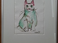 Japanse aquarel, maya wildevuur, poes, 2005 - afbeelding 8 van  12