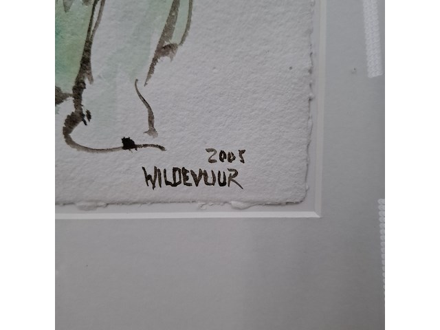 Japanse aquarel, maya wildevuur, poes, 2005 - afbeelding 9 van  12