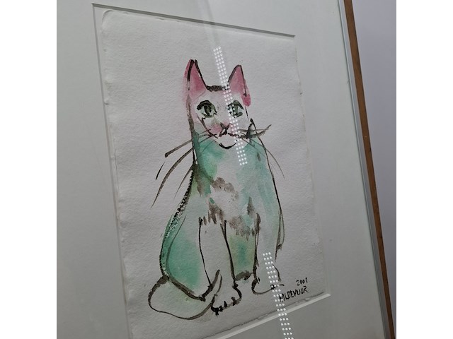 Japanse aquarel, maya wildevuur, poes, 2005 - afbeelding 10 van  12