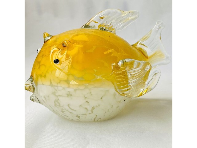 Japanse blowfish glaskunst murano model - afbeelding 1 van  8