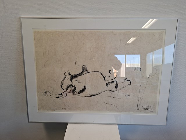 Japanse inkt, maya wildevuur (1944-2023), paard rollend in de sneeuw, 1995 - afbeelding 2 van  7