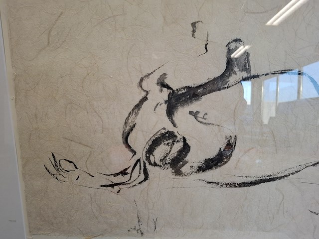 Japanse inkt, maya wildevuur (1944-2023), paard rollend in de sneeuw, 1995 - afbeelding 4 van  7