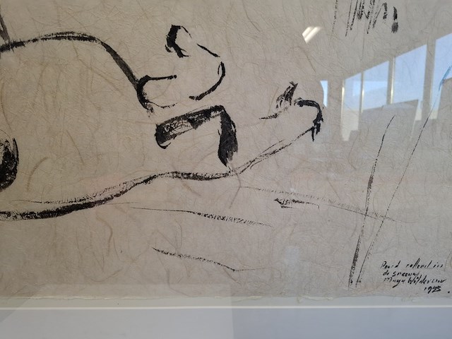 Japanse inkt, maya wildevuur (1944-2023), paard rollend in de sneeuw, 1995 - afbeelding 5 van  7