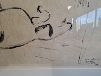 Japanse inkt, maya wildevuur (1944-2023), paard rollend in de sneeuw, 1995 - afbeelding 5 van  7
