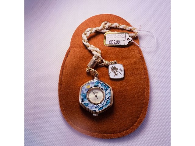 Japanse kayou - zijde en coisonné pendant horloge - afbeelding 3 van  3