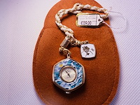 Japanse kayou - zijde en coisonné pendant horloge - afbeelding 3 van  3