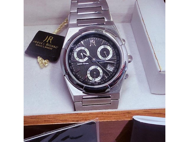 Jaques richal royal oak 'estoril' chronograph herenhorloge - full set - afbeelding 1 van  14