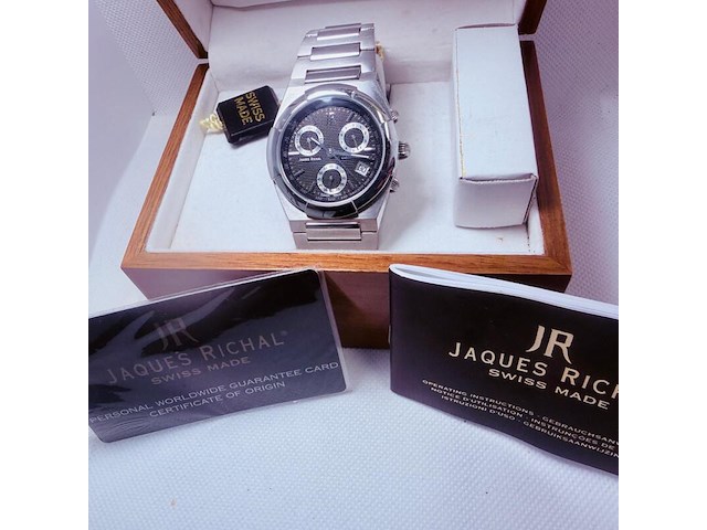 Jaques richal royal oak 'estoril' chronograph herenhorloge - full set - afbeelding 7 van  14