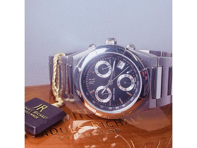 Jaques richal royal oak 'estoril' chronograph herenhorloge - full set - afbeelding 9 van  14
