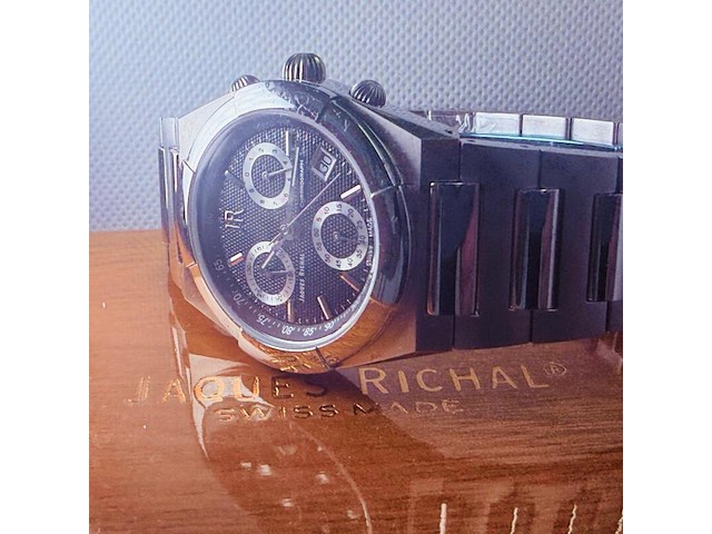 Jaques richal royal oak 'estoril' chronograph herenhorloge - full set - afbeelding 13 van  14