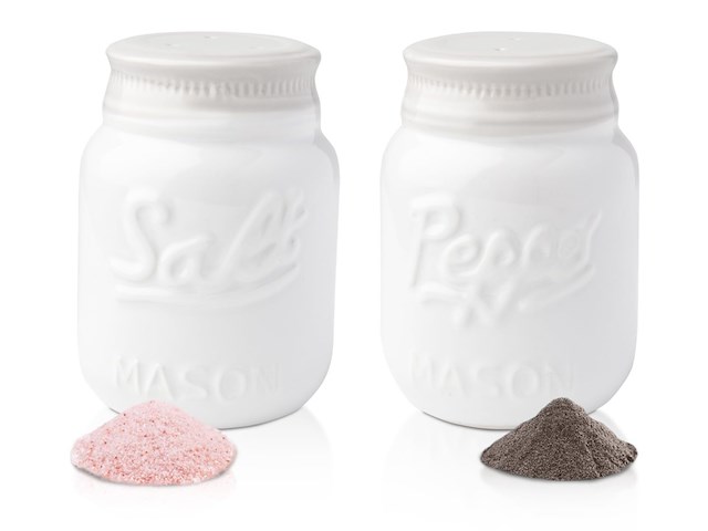 Jar salt & pepper shakers charmant decoratief mason jar-decor - afbeelding 1 van  4