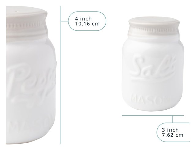 Jar salt & pepper shakers charmant decoratief mason jar-decor - afbeelding 3 van  4