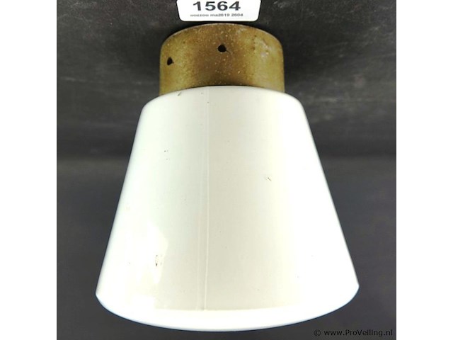 Jaren 1950 60 plafondlamp met nieuwe voet - afbeelding 1 van  5