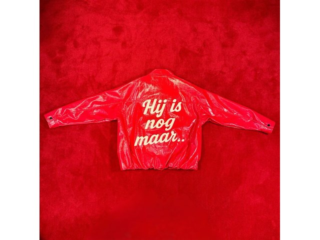 Jas, bankzitters, ziggo dome world tour, rood, gedragen door robbie van de graaf| maat m - afbeelding 2 van  2