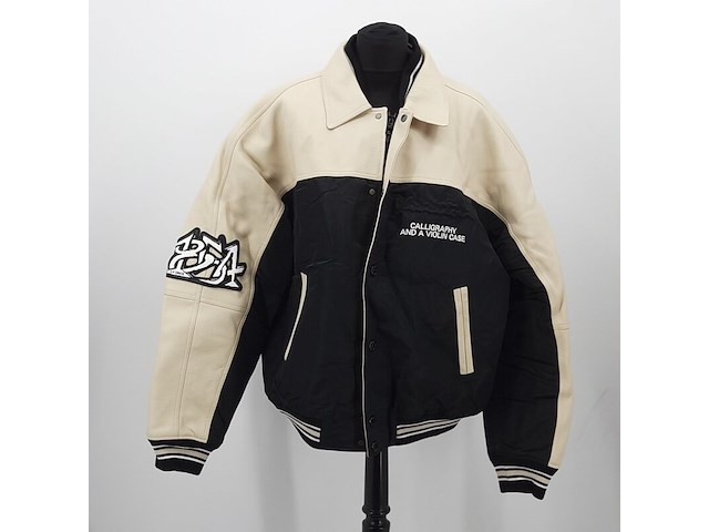 Jas, maat 52, louis vuitton, leather and nylon blouson - afbeelding 1 van  10