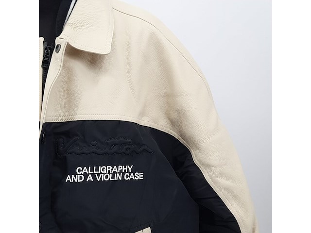 Jas, maat 52, louis vuitton, leather and nylon blouson - afbeelding 6 van  10