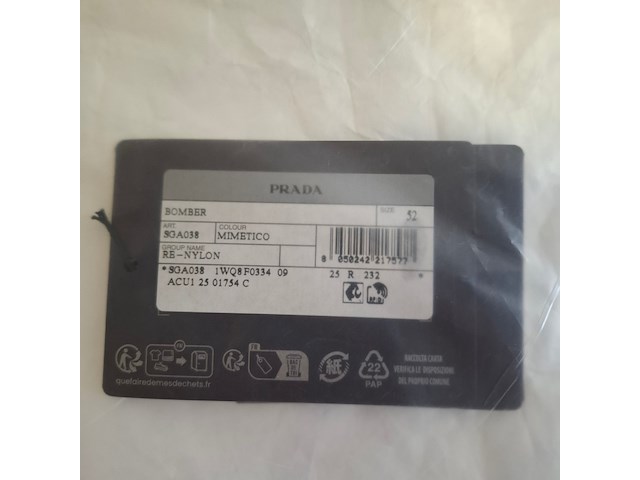 Jas, maat 52, prada, sga038 r232 1wq8 - afbeelding 5 van  13