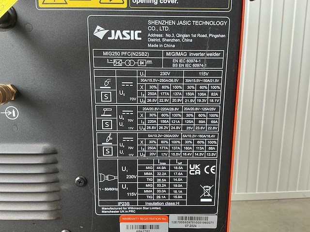 Jasic mig250 pfc lasapparaat - afbeelding 5 van  5