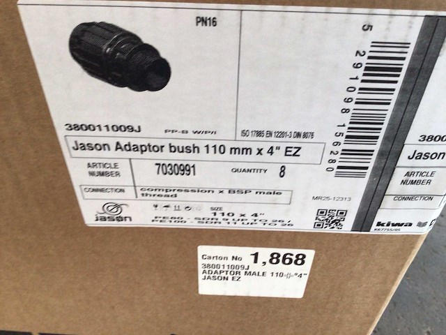 Jason bush adapter 110x4 - afbeelding 3 van  4