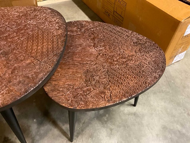 Jati set van 2 bijzettafels (2x) - afbeelding 5 van  8