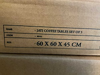 Jati set van 3 bijzettafels - afbeelding 5 van  5