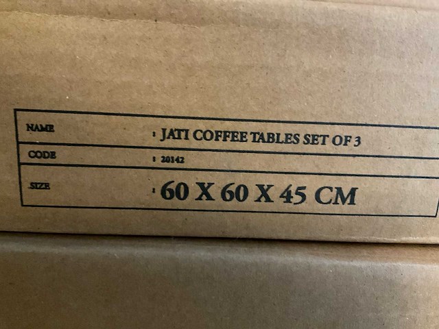 Jati set van 3 bijzettafels - afbeelding 5 van  5