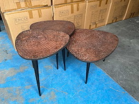 Jati set van 3 bijzettafels - afbeelding 3 van  5